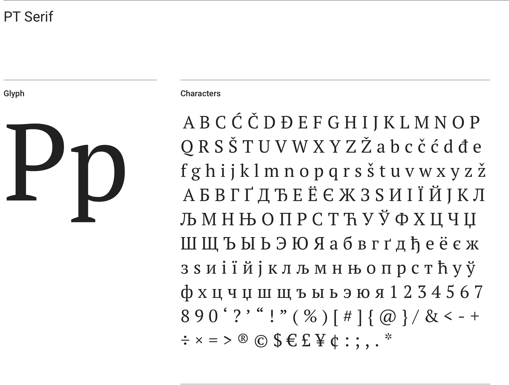Pt Sans Letters