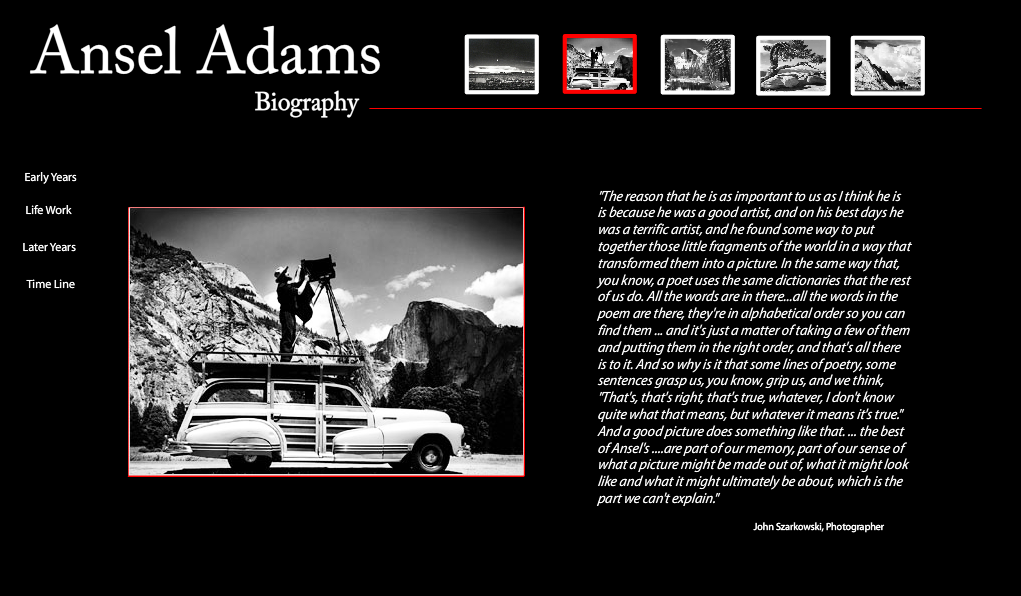 Ansal adams websiste