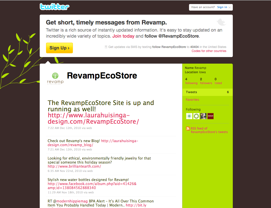 revampEcoStore Website